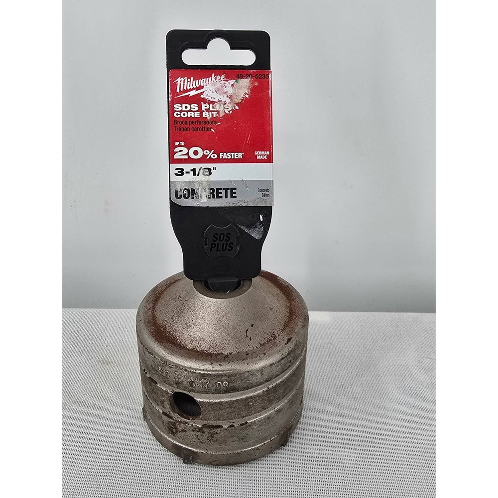 Milwaukee 3-1/8 Inch SDS Plus Core Bit for Concrete 48-20-5235 Made in Germany